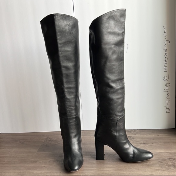 Stuart Weitzman size 10M soft genuine black leather made in Spain knee hi boots - Picture 3 of 16